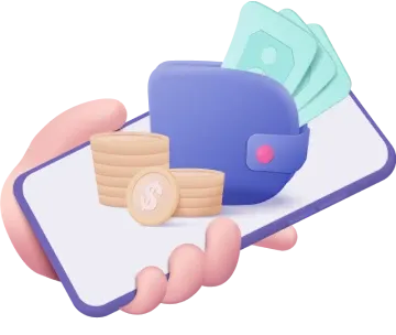 illustration of a magnifying glass analyzing a smartphone screen, symbolizing insights, transparency, and monitoring in digital finance