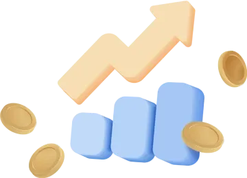 illustration of a financial growth chart with upward arrow